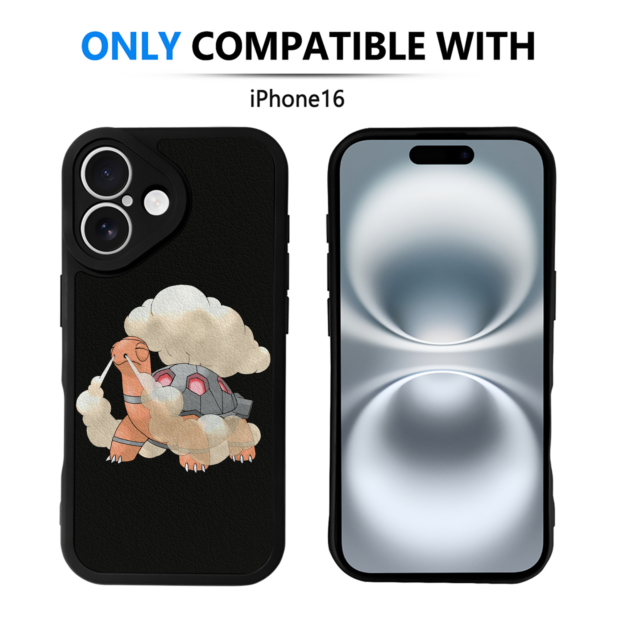 （画像用） ポケットモンスター Pokémon 【iPhone 16シリーズ対応】シリコンスマホケース（レザー調） 材質：シリコン